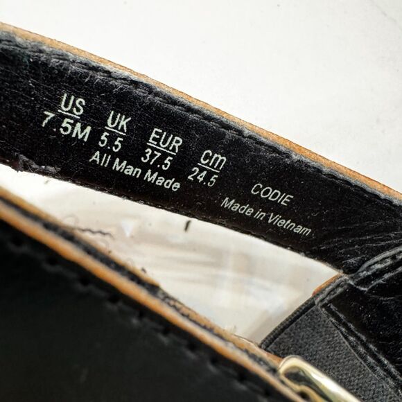 Dr Scholls Codie Womens 7.5 Drk Brown Peep Toe Comfort Sandal Mule Faux Leather - Picture 9 of 14